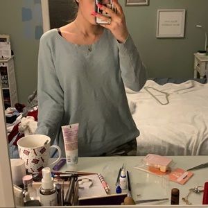 Sage blue green sweater